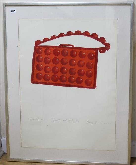 Harvey Daniels, artist proof print, Handbag with highlights signed and dated 1968, 74 x 54cm